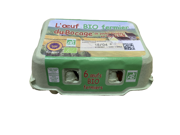 Oeuf bio fermier du bocage X6