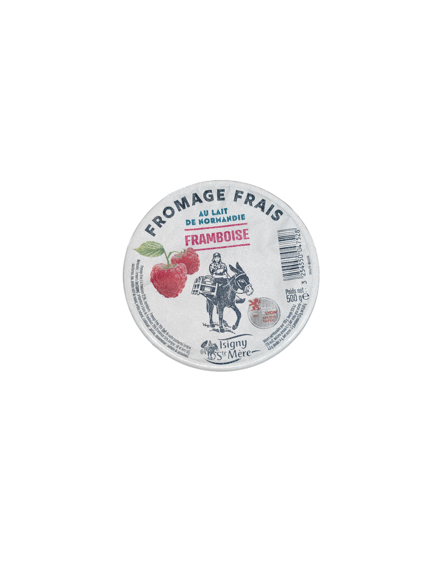 fromage frais aux framboises